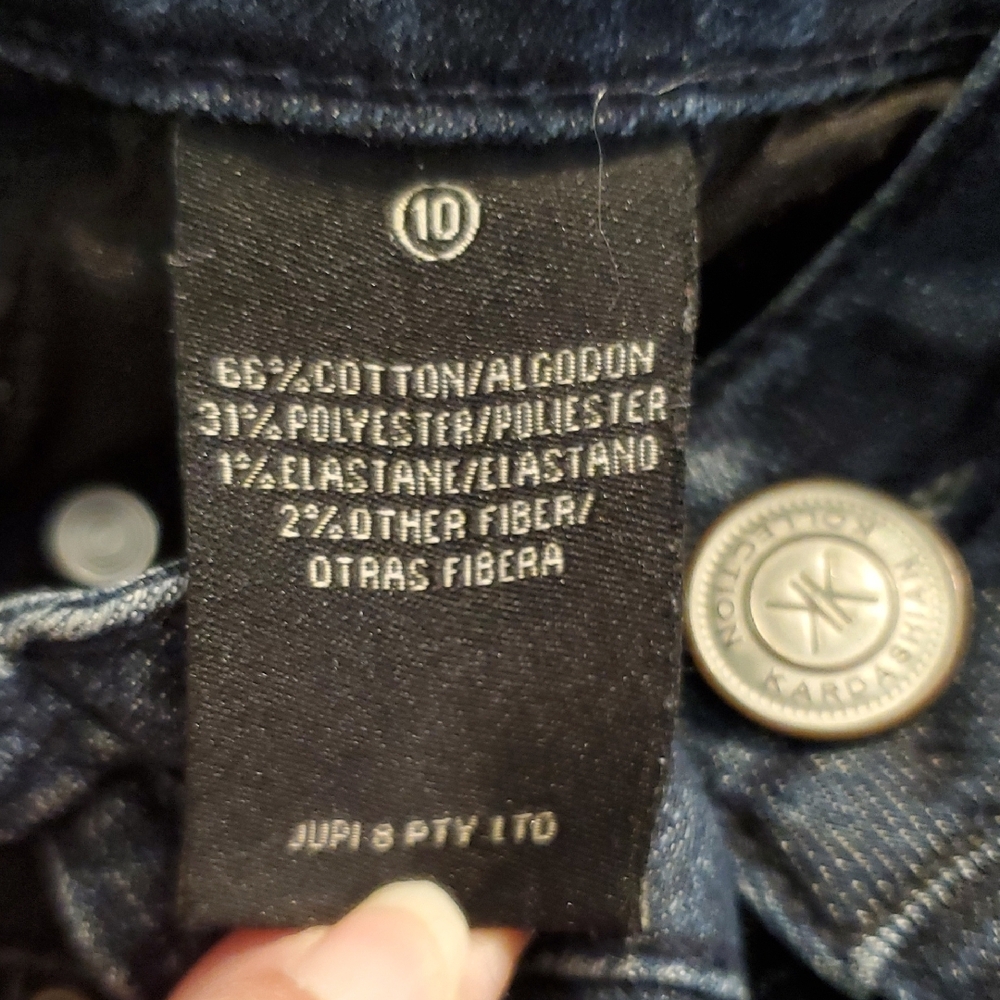 Kardashian Kollection Blue Straight Leg Jeans Size 10 - Picture 6 of 7